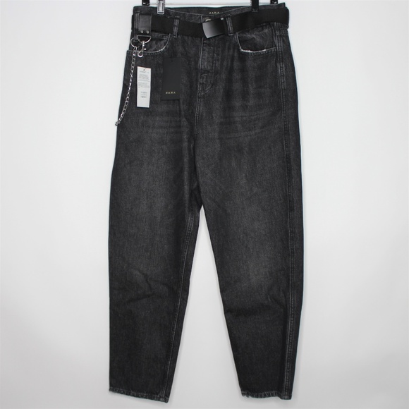 Zara Other - Zara With Belt And Chain Relaxed Jeans NWT R1015